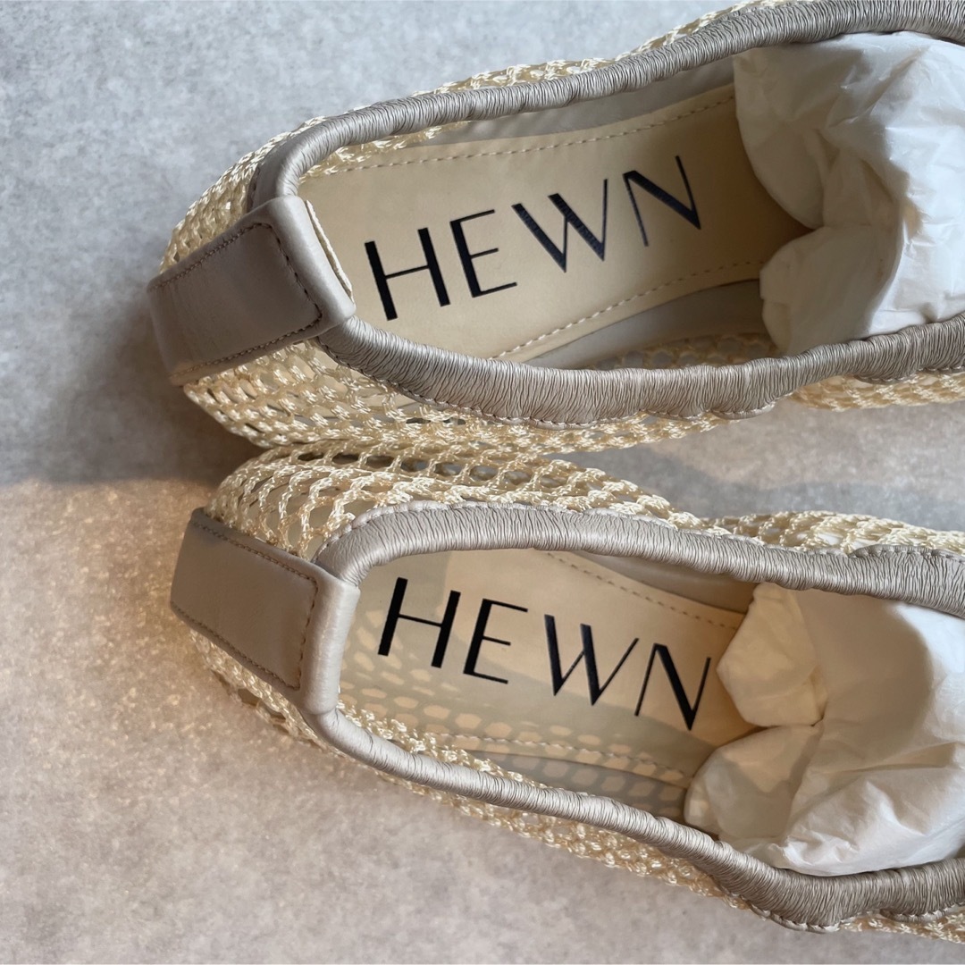 新品未使用 HEWN(ヒューン)スクエアトゥメッシュバレエシューズ 3