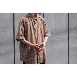 ネストローブ(nest Robe)のCONFECT LINAS リネンシャンブレー半袖ワイドシャツ(シャツ)