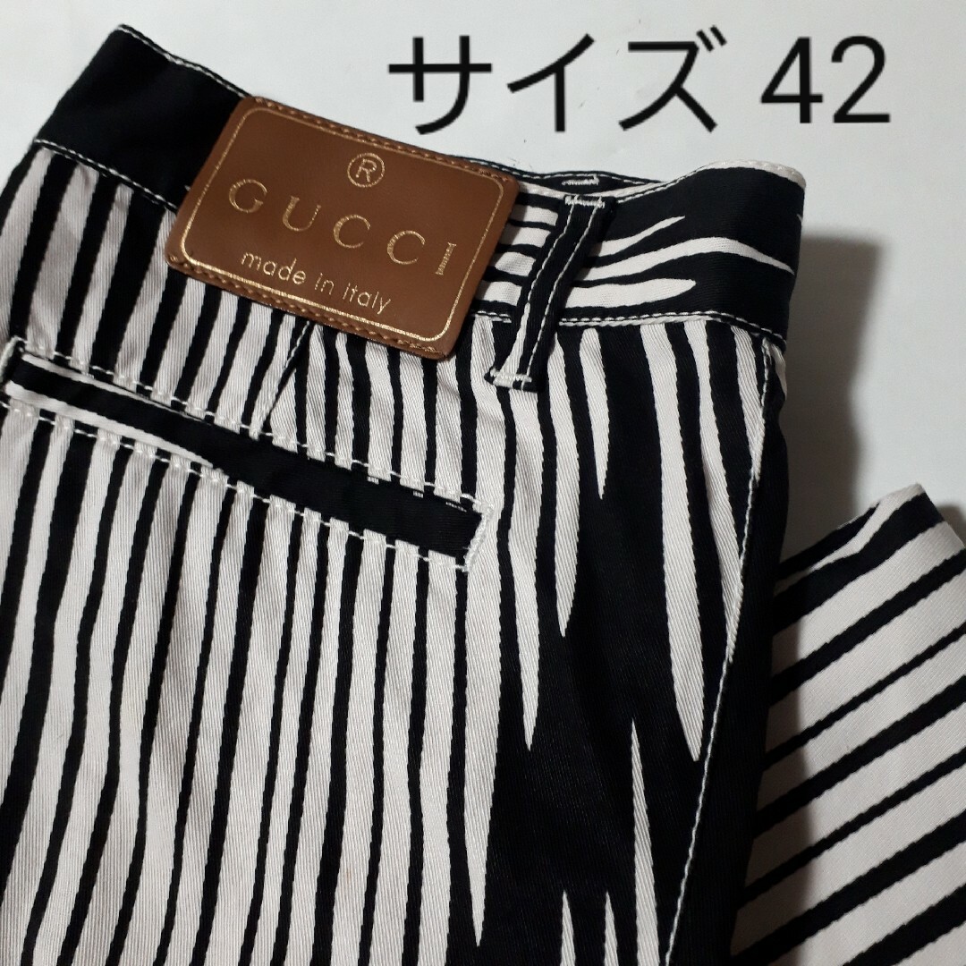 【42】グッチ パンツ GUCCI レディース 綿パン コットンパンツ | フリマアプリ ラクマ