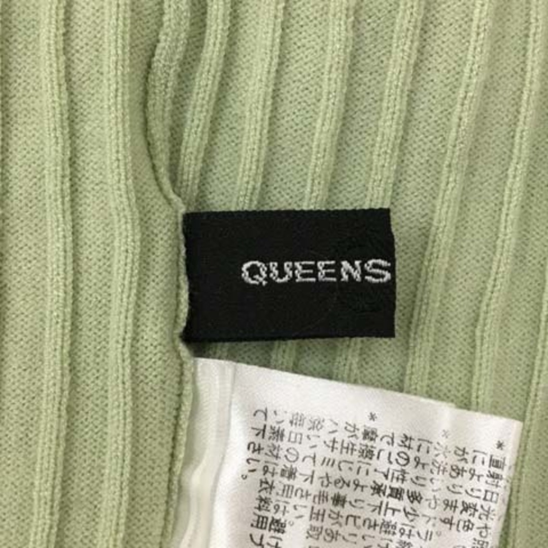 QUEENS COURT(クイーンズコート)のクイーンズコート カットソー ニット プルオーバー 2way 七分袖 2 緑 レディースのトップス(その他)の商品写真