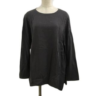 ザラ(ZARA)のザラ カットソー Tシャツ プルオーバー 無地 長袖 USA M グレー 茶(カットソー(長袖/七分))