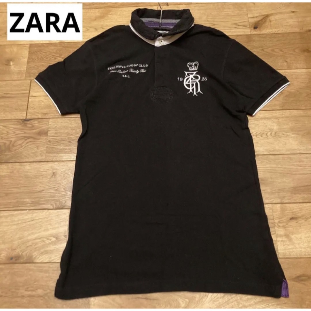ZARA - 送料込み ザラ ポロシャツ ラグビー ブラックの通販 by S商店's
