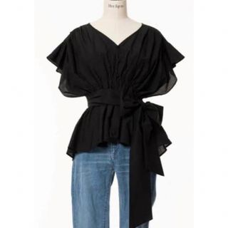 ハーリップトゥ(Her lip to)のHerlipto Airy Ruffled Sleeve Blouse M(シャツ/ブラウス(半袖/袖なし))