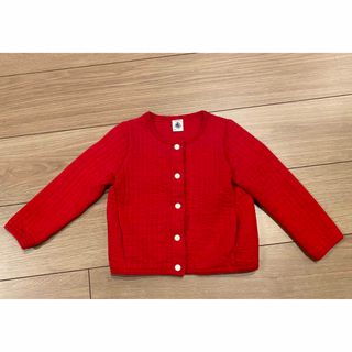 プチバトー(PETIT BATEAU)の【プティバトーPETIT BATEAU】カーディガン赤3ans95cm(カーディガン)