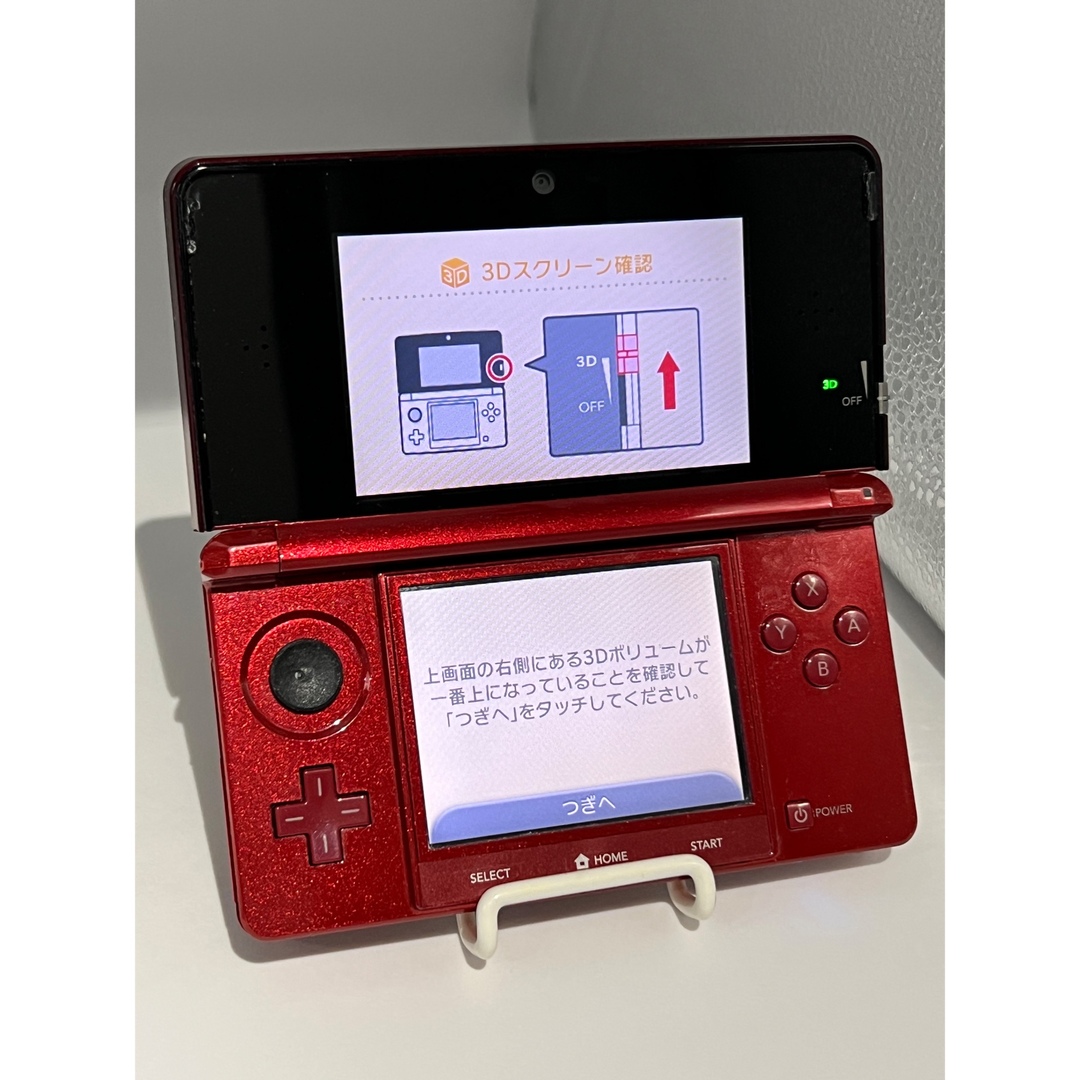 良品】ニンテンドー3DS フレアレッド 本体 任天堂 動作品 - 携帯用