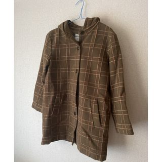 ニューヨーカー ウール ロングコート 比翼 9AR M チェック ベルト