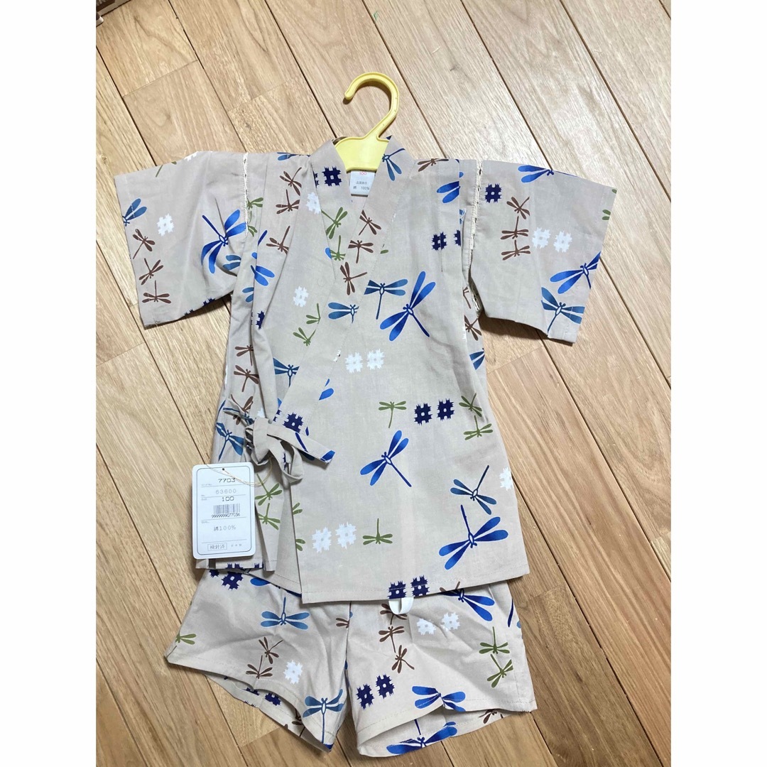 甚平100㎝　半袖 キッズ/ベビー/マタニティのキッズ服男の子用(90cm~)(甚平/浴衣)の商品写真