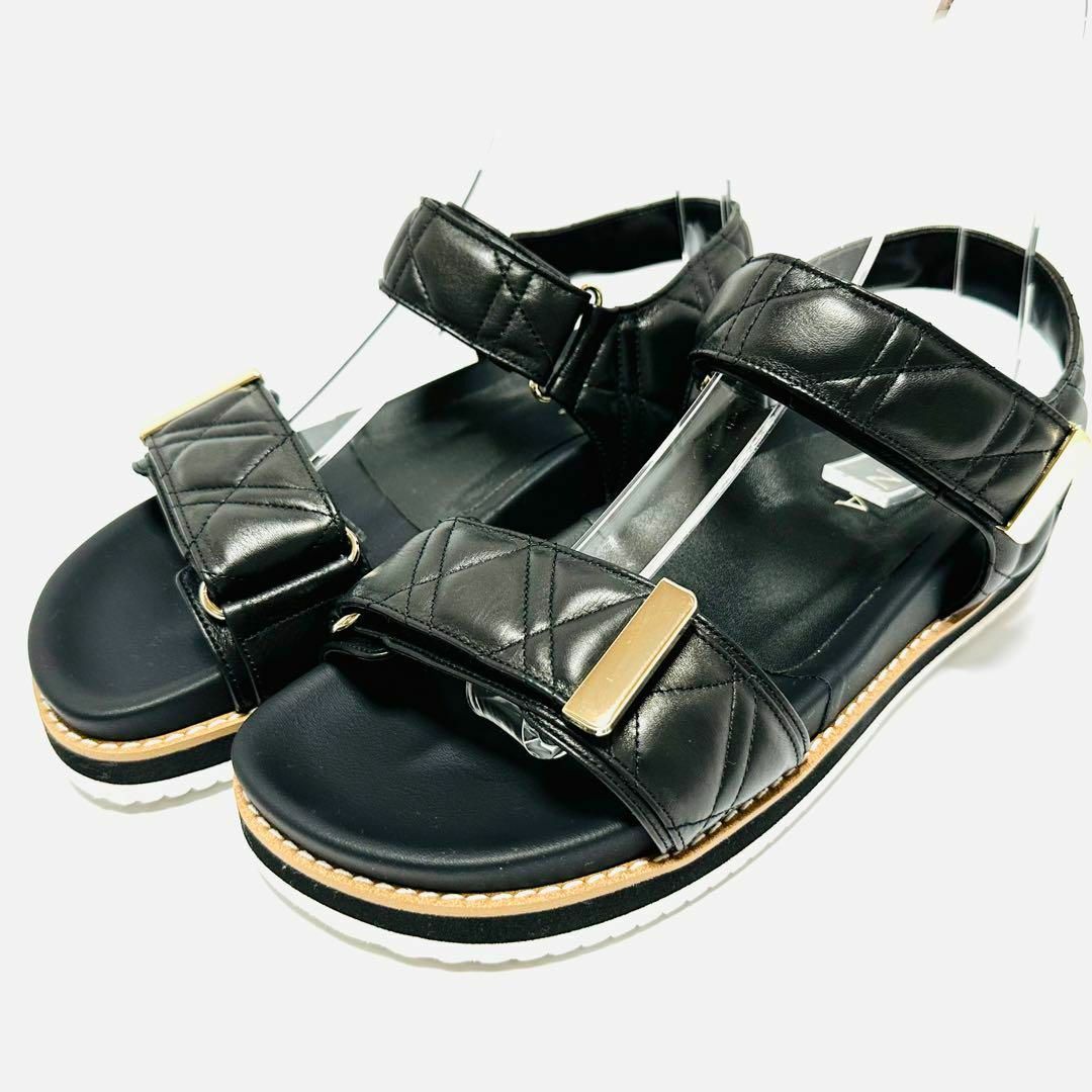 DIANA(ダイアナ)の美品✨ダイアナ XL/約25㎝ フットベッド スポーティサンダル ストラップ 黒 レディースの靴/シューズ(サンダル)の商品写真