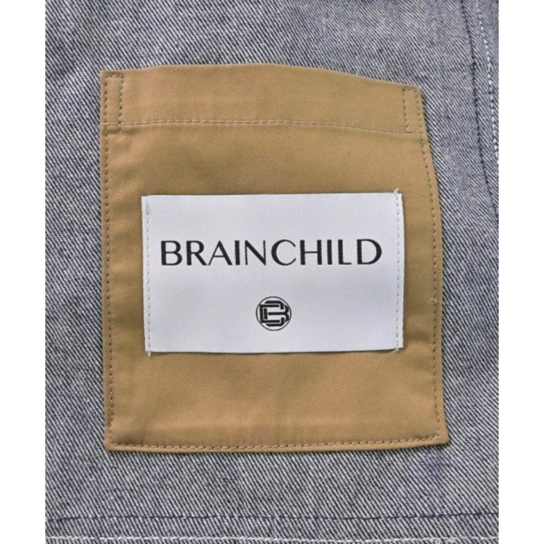 BRAINCHILD ブレインチャイルド カジュアルシャツ S 青(総柄)