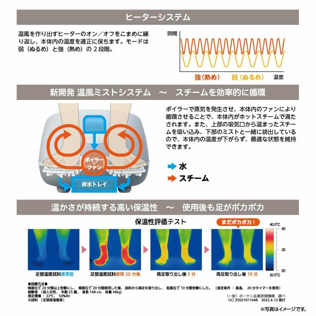 ドウシシャ フットスチーマー おうちdeスパ フットサウナ アロマケース付き グ