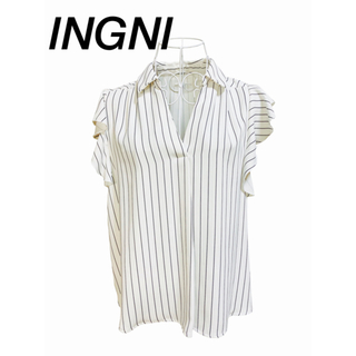 イング(INGNI)のNGNI イング　ストライプ　ノースリーブシャツ(シャツ/ブラウス(半袖/袖なし))