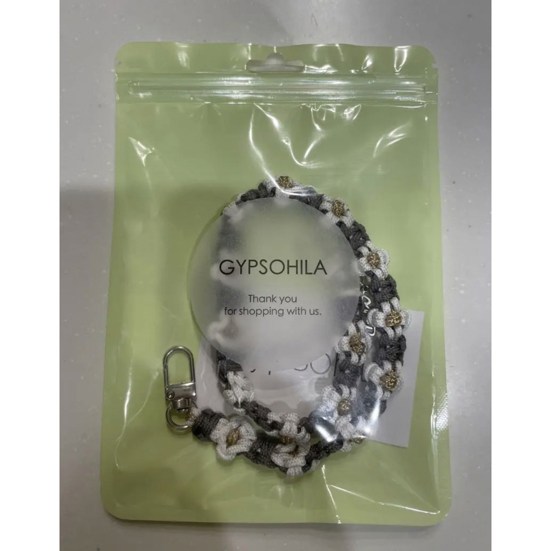 新品 ジプソフィア Gypsohila ストラップ ショート　グレー