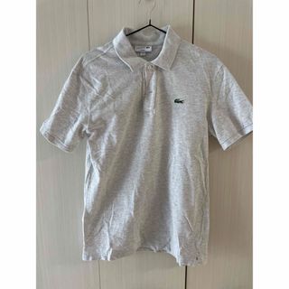 ラコステ(LACOSTE)の(美品)ラコステ　ポロシャツ　グレー　M(ポロシャツ)