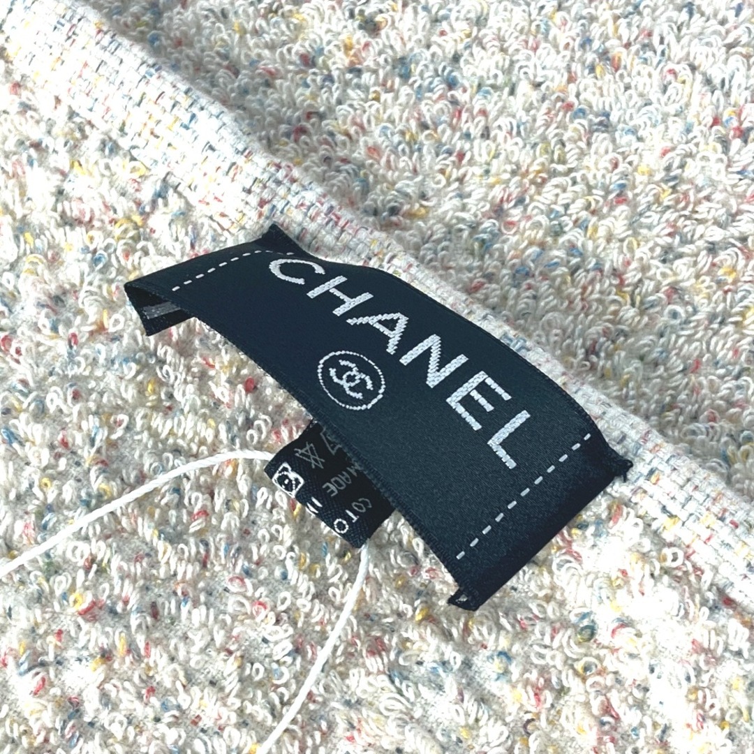 シャネル CHANEL CC ココマーク フリンジ 18P ビーチタオル ブランケット インテリア バスタオル タオル コットン マルチカラー 未使用