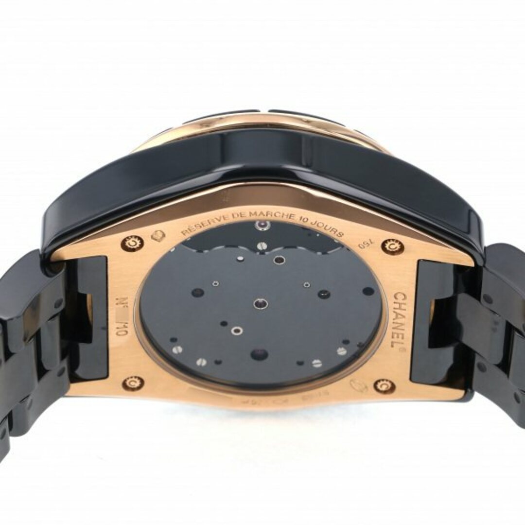 シャネル CHANEL J12 レトログラード ミステリユーズ H2556 ブラック文字盤 中古 腕時計 メンズ メンズの時計(腕時計(アナログ))の商品写真