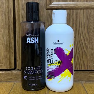 シュワルツコフ(Schwarzkopf)のカラーシャンプー クオルシア アッシュ グッバイイエロー 2本セット(シャンプー)