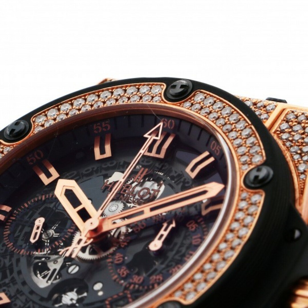 ウブロ HUBLOT キングパワー ウニコ キングゴールド パヴェ 701.OX.0180.RX.1704 グレー文字盤 中古 腕時計 メンズ メンズの時計(腕時計(アナログ))の商品写真