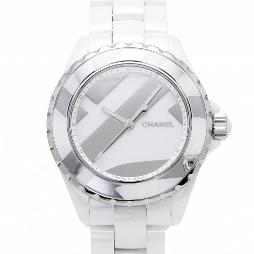 シャネル CHANEL J12 アンタイトル 世界限定1200本 H5582 シルバー/ホワイト文字盤  腕時計 メンズ時計