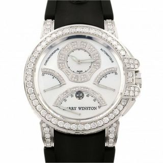 ハリー・ウィンストン HARRY WINSTON オーシャン クロノグラフ トリレトログラード 400/MCRA44WL.MD/D3.1 ホワイト文字盤 中古 腕時計 メンズ(腕時計(アナログ))