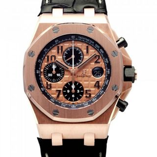 オーデマ・ピゲ AUDEMARS PIGUET ロイヤルオークオフショア 26470OR.OO.A002CR.01 ピンク/ブラック文字盤 中古 腕時計 メンズ(腕時計(アナログ))