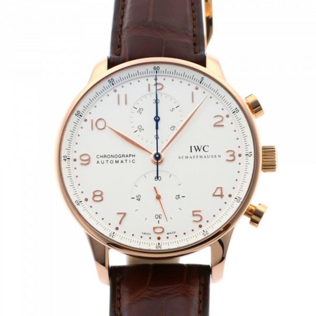 IWC ポルトギーゼ クロノグラフ IW371480 シルバー文字盤 中古 腕時計 メンズ メンズの時計(腕時計(アナログ))の商品写真