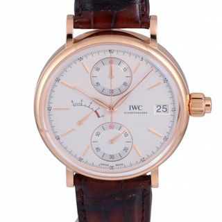 IWC ポートフィノ ハンドワインド モノプッシャー IW515104 シルバー文字盤 中古 腕時計 メンズ(腕時計(アナログ))