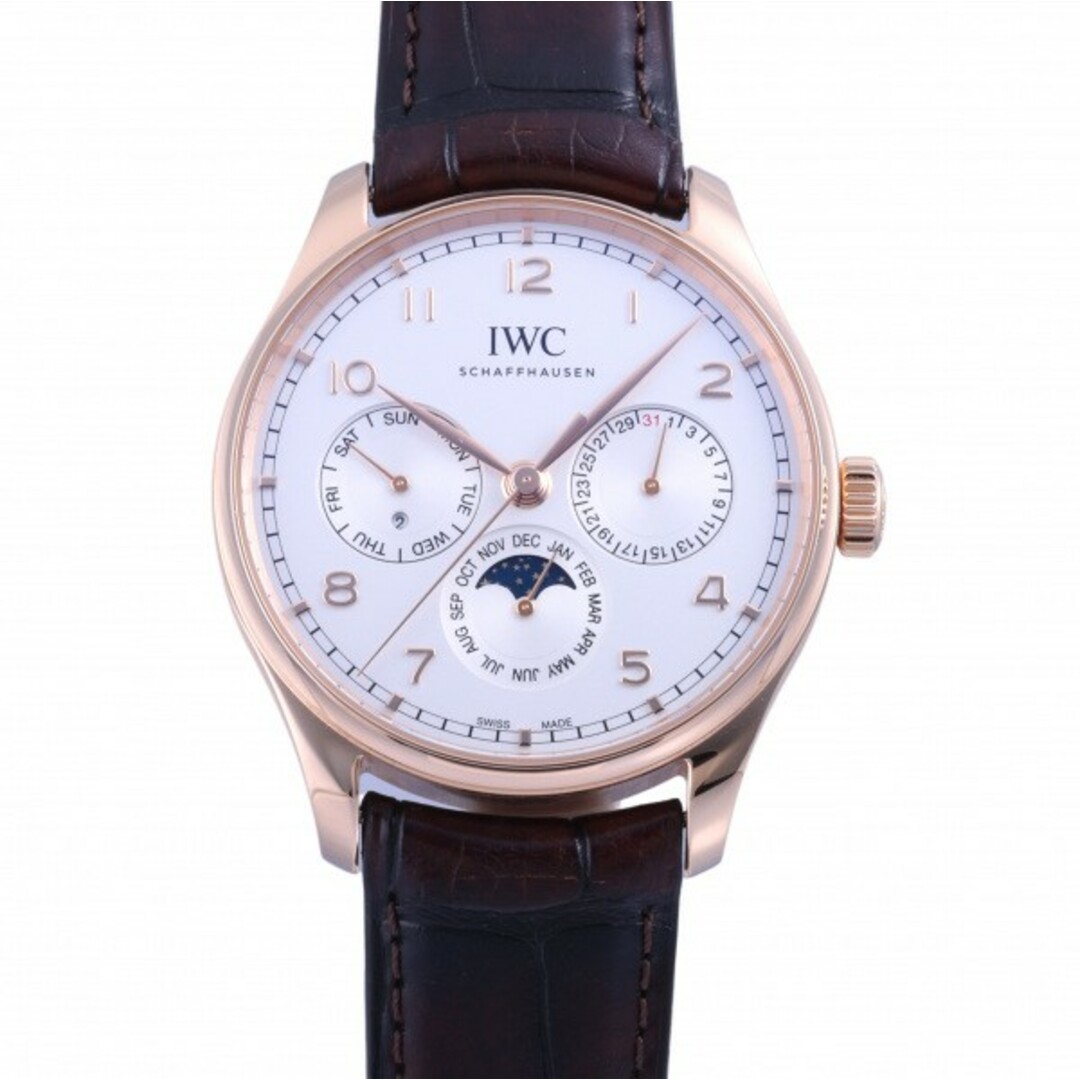 IWC ポルトギーゼ パーペチュアル・カレンダー 42 IW344202 シルバー文字盤 中古 腕時計 メンズ メンズの時計(腕時計(アナログ))の商品写真