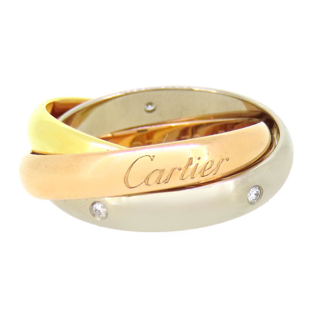 Cartier】カルティエ 750 K18 YG ＃59 幅3.4mm-