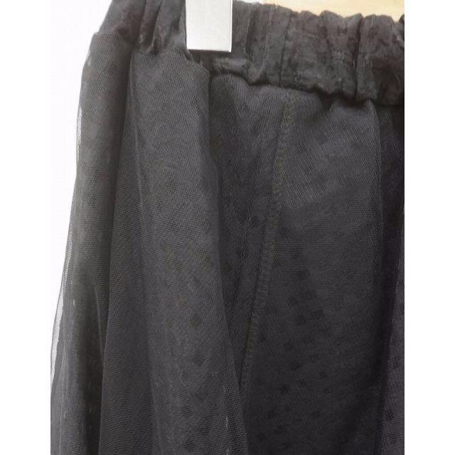 CADBURY ブラックシフォンスカート レディースのスカート(ひざ丈スカート)の商品写真