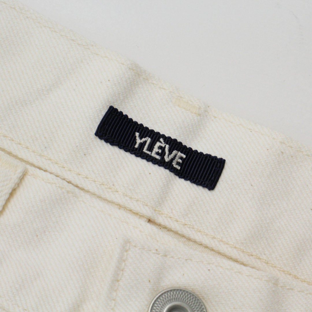 美品 YLEVE イレーヴ コットン ホワイトデニムパンツ 2/オフホワイト