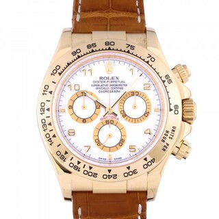 ロレックス ROLEX デイトナ 116518 ホワイトアラビア文字盤 中古 腕時計 メンズ(腕時計(アナログ))