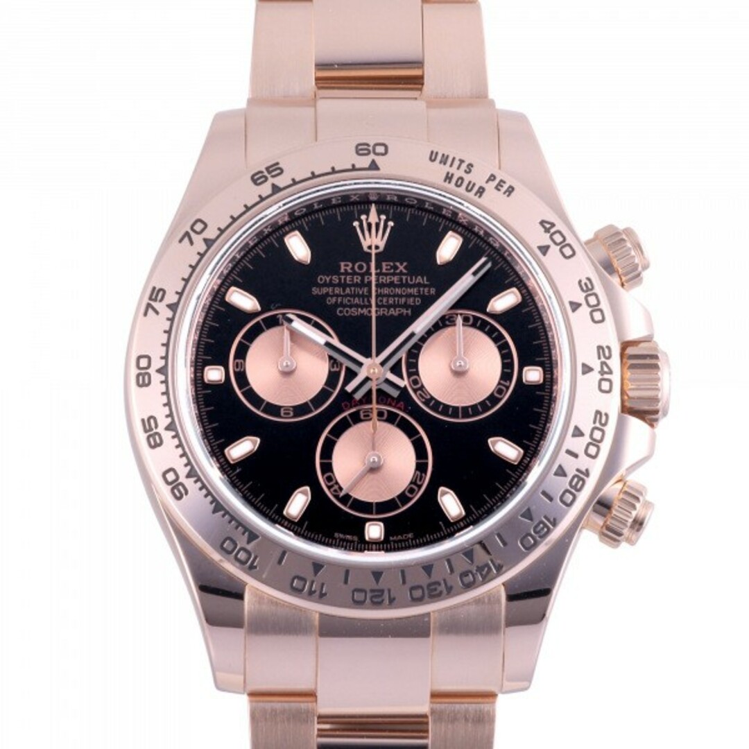 ロレックス ROLEX デイトナ 116505 ブラック/ピンク文字盤 中古 腕時計 メンズ メンズの時計(腕時計(アナログ))の商品写真