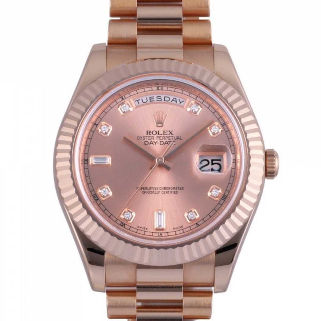 ロレックス ROLEX デイデイト II 218235A ピンク文字盤 中古 腕時計 メンズ メンズの時計(腕時計(アナログ))の商品写真