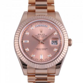 ロレックス ROLEX デイデイト II 218235A ピンク文字盤 中古 腕時計 メンズ(腕時計(アナログ))
