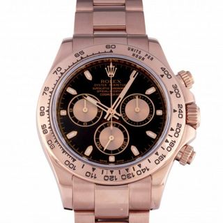 ロレックス ROLEX デイトナ 116505 ブラック/ピンク文字盤 中古 腕時計 メンズ(腕時計(アナログ))