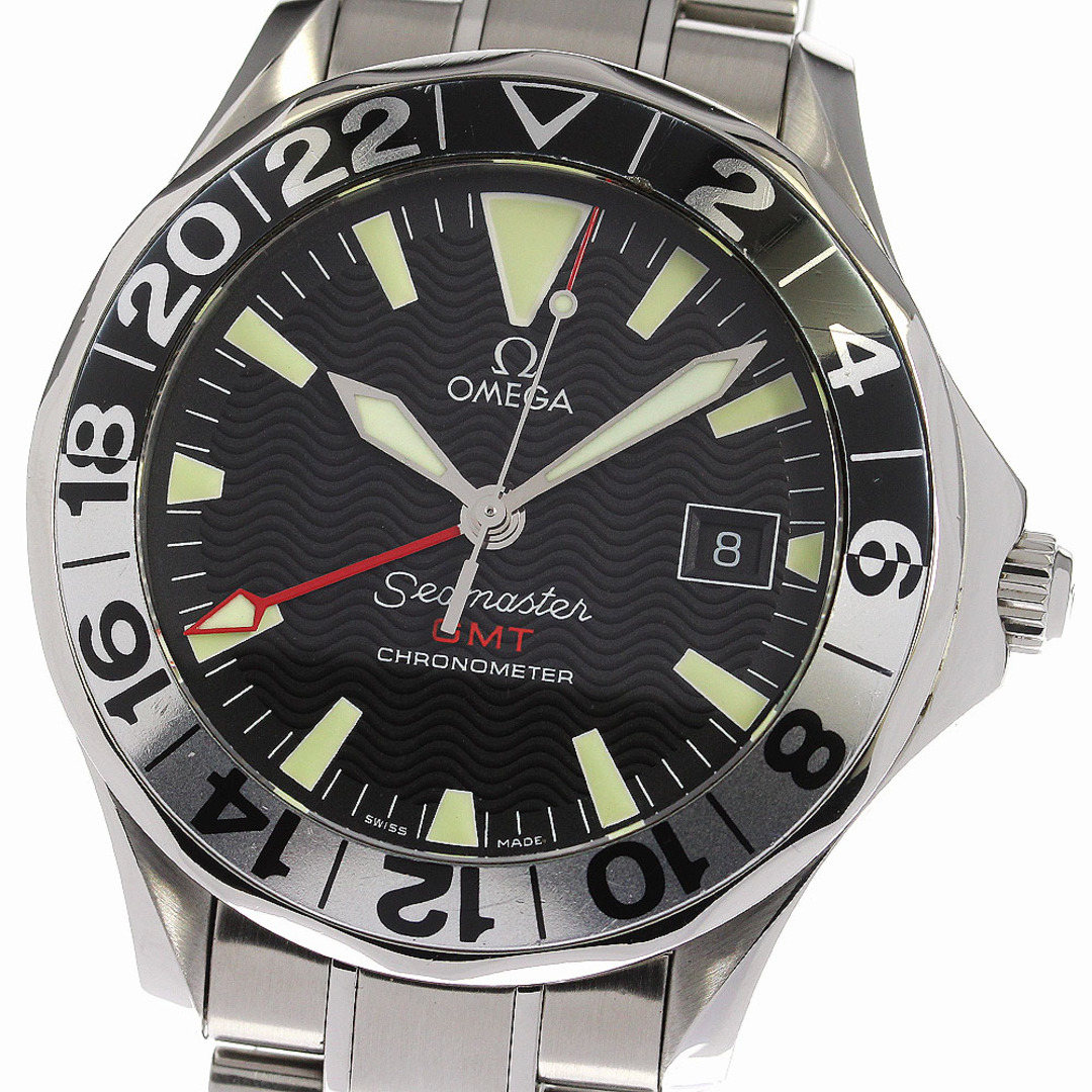 訳あり オメガ OMEGA 2234.50 シーマスター300 50周年記念 GMT デイト 自動巻き メンズ _750019