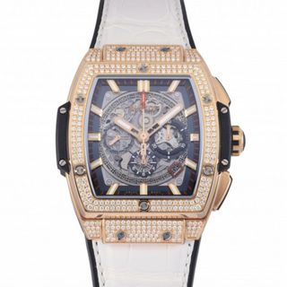 ウブロ HUBLOT スピリット・オブ・ビッグバン キングゴールド パヴェ 601.OX.0183.LR.1704 グレー文字盤 中古 腕時計 メンズ(腕時計(アナログ))