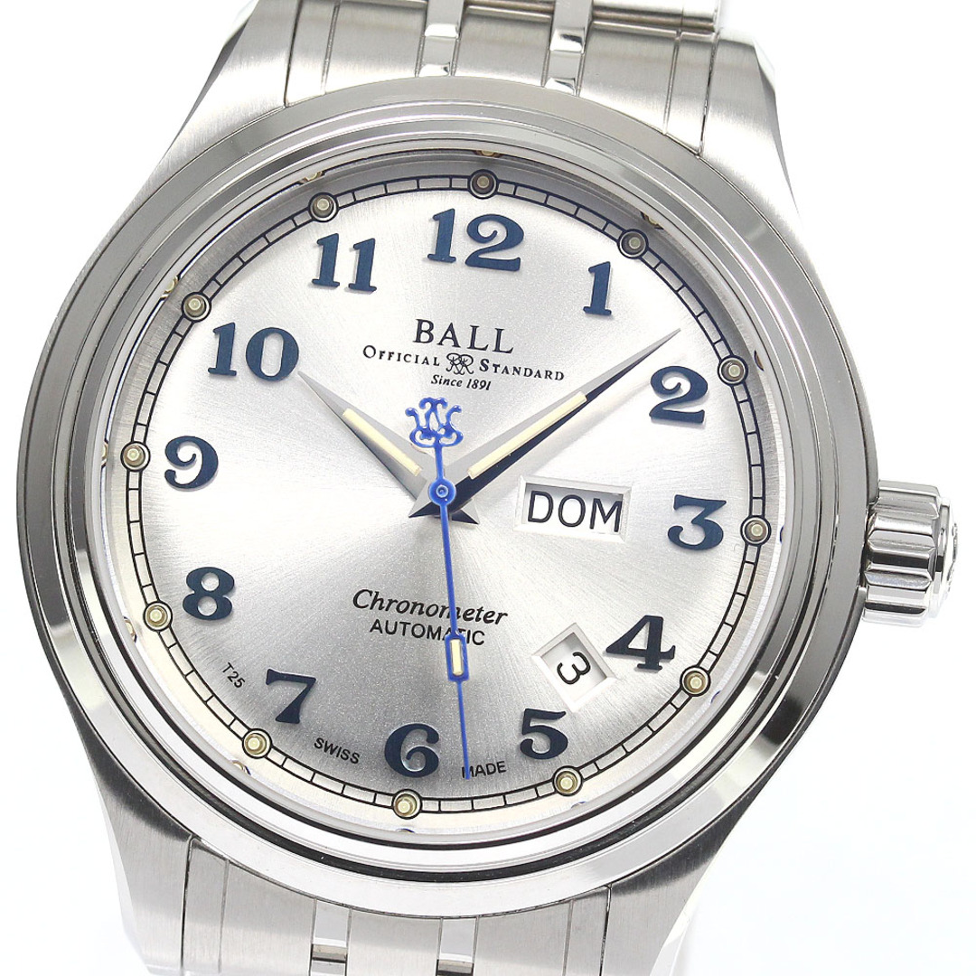 ボールウォッチ BALLWATCH NM1058D-SCJ-SL トレインマスター クリーブランド エクスプレス デイデイト 自動巻き メンズ 美品 _755072