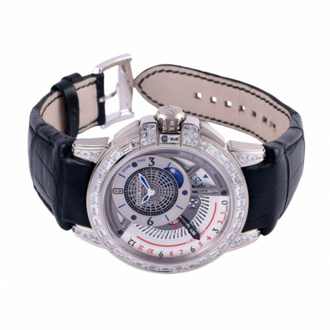 ハリー・ウィンストン HARRY WINSTON オーシャン デュアルタイム オートマティック 世界限定20本 OCEATZ44WW013 シルバー文字盤 中古 腕時計 メンズ メンズの時計(腕時計(アナログ))の商品写真