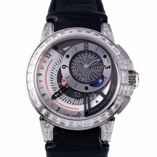 ハリー・ウィンストン HARRY WINSTON オーシャン デュアルタイム オートマティック 世界限定20本 OCEATZ44WW013 シルバー文字盤 中古 腕時計 メンズ(腕時計(アナログ))