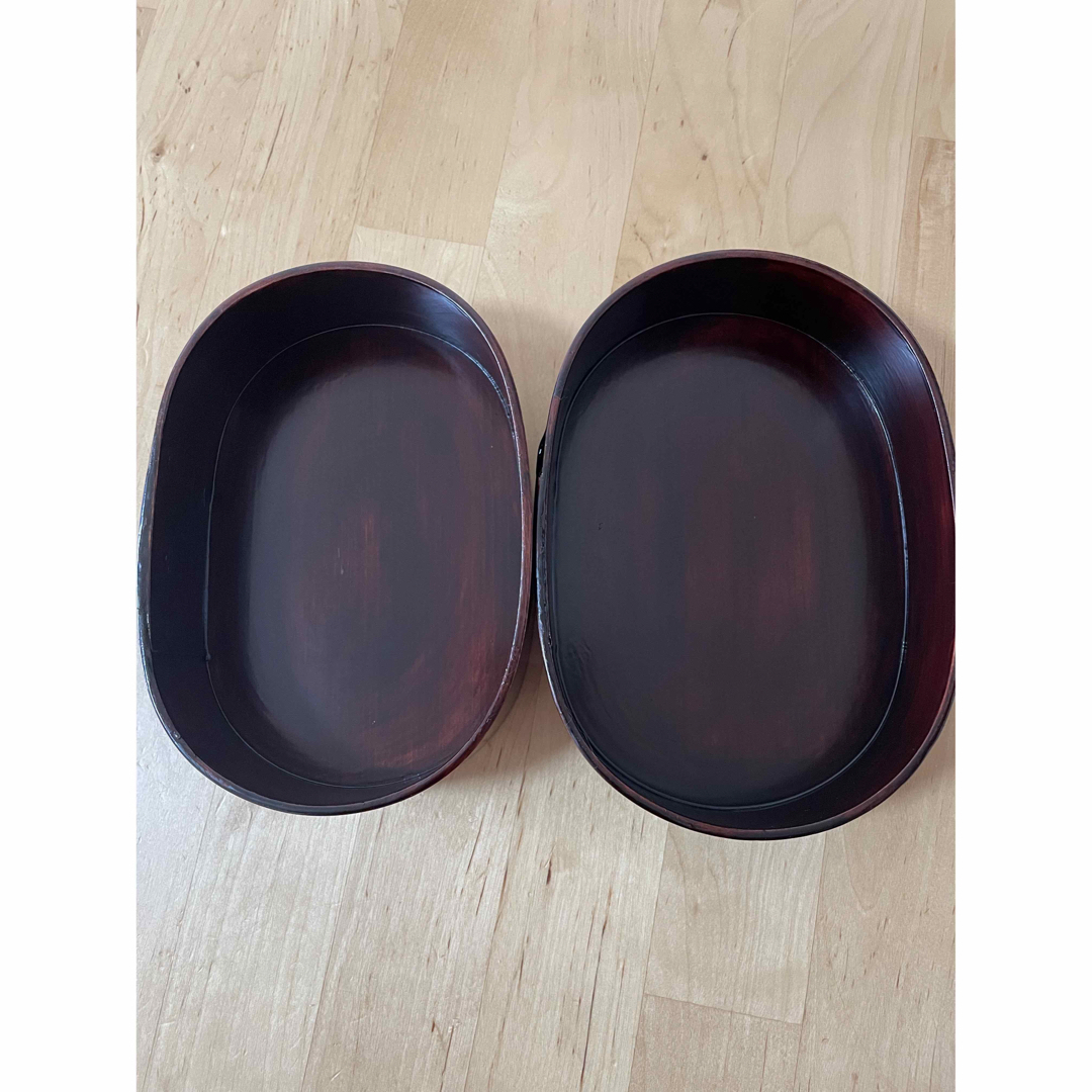 ◇未使用 井川メンパ 曲げわっぱ 弁当箱 漆器 木製 小判型 の ◇未使用 井川メンパ 曲げわっぱ 弁当箱 漆器 木製 小判型 の