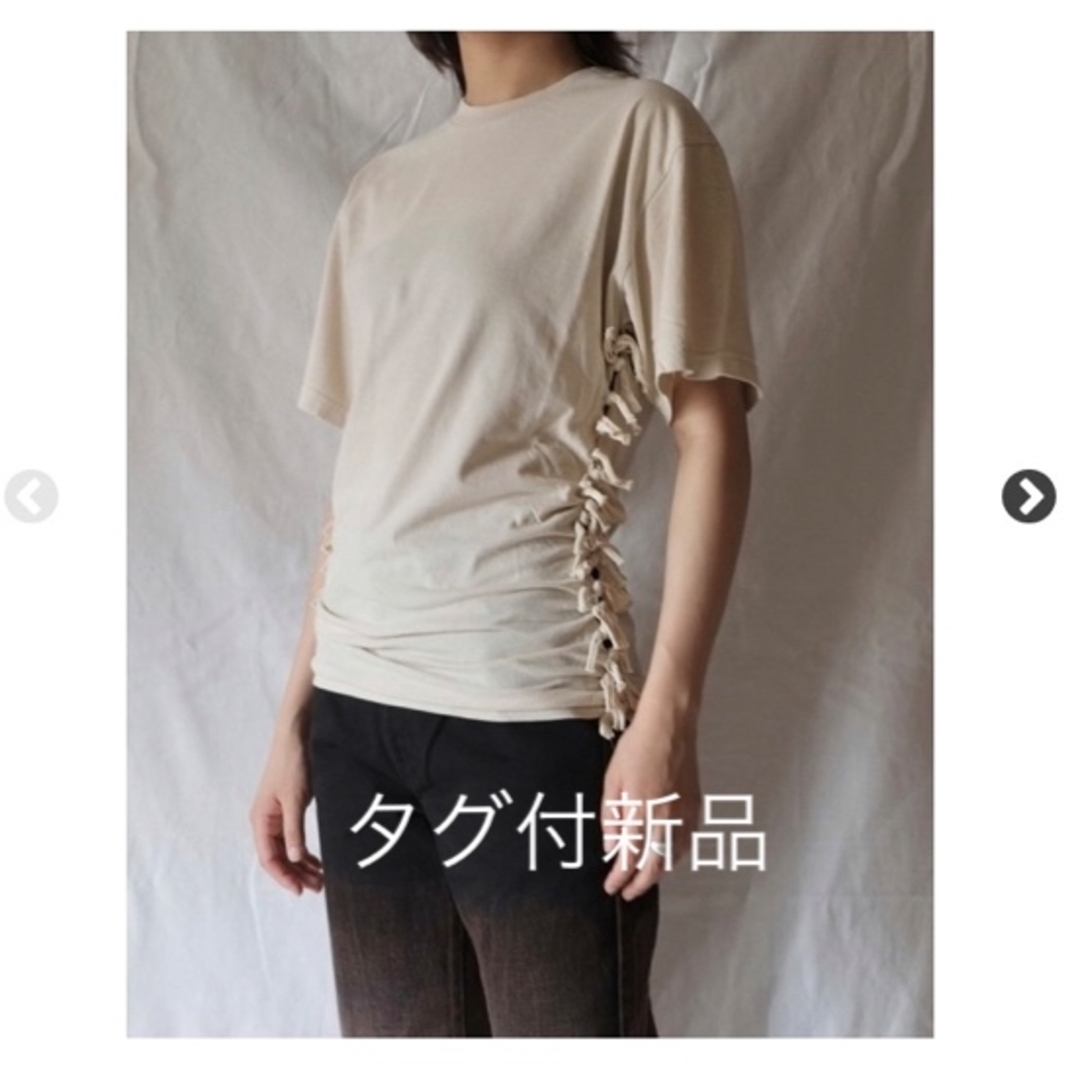 FUMIKA_UCHIDA(フミカウチダ)のFUMIKA_UCHIDA/OVERDYED SIDE SHIRRING TEE レディースのトップス(Tシャツ(半袖/袖なし))の商品写真