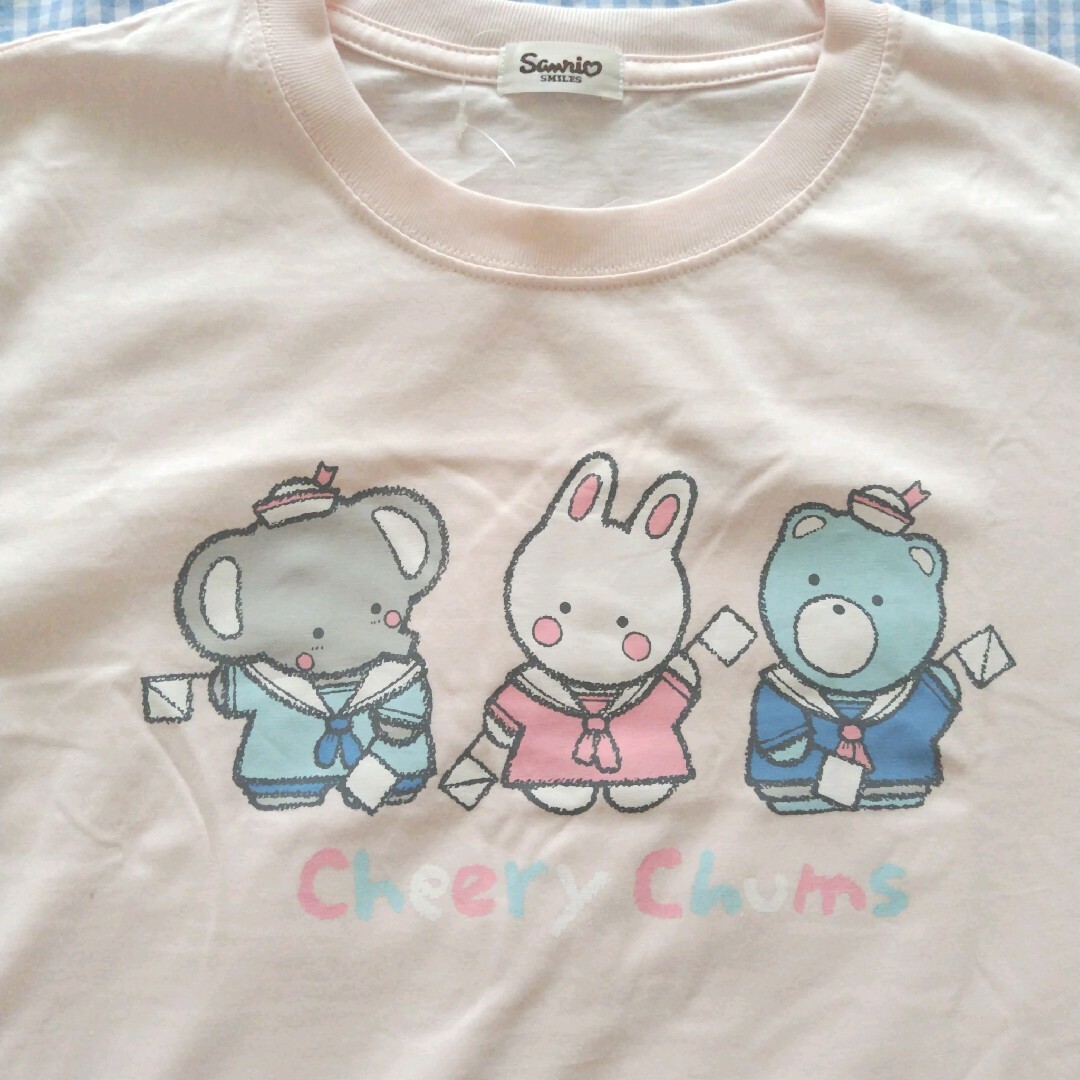 サンリオ(サンリオ)のチアリーチャム Ｔシャツ ピンク レディースのトップス(Tシャツ(半袖/袖なし))の商品写真