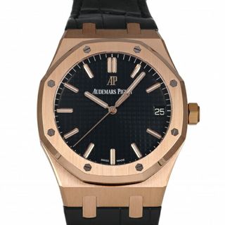 オーデマ・ピゲ AUDEMARS PIGUET ロイヤルオーク オートマティック 15500OR.OO.D002CR.01 ブラック文字盤 中古 腕時計 メンズ(腕時計(アナログ))