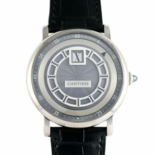 カルティエ Cartier ロトンド ドゥ ジャンピングアワー W1553851 グレー/シルバー文字盤 中古 腕時計 メンズ(腕時計(アナログ))