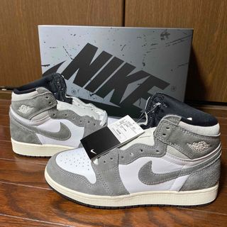 ジョーダン(Jordan Brand（NIKE）)の【24.5cm】GSナイキNike Air Jordan 1 スモークグレー(スニーカー)