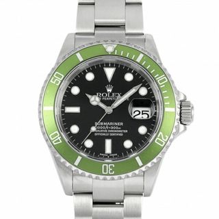 ロレックス ROLEX サブマリーナー グリーン 16610LV ブラック文字盤 中古 腕時計 メンズ(腕時計(アナログ))