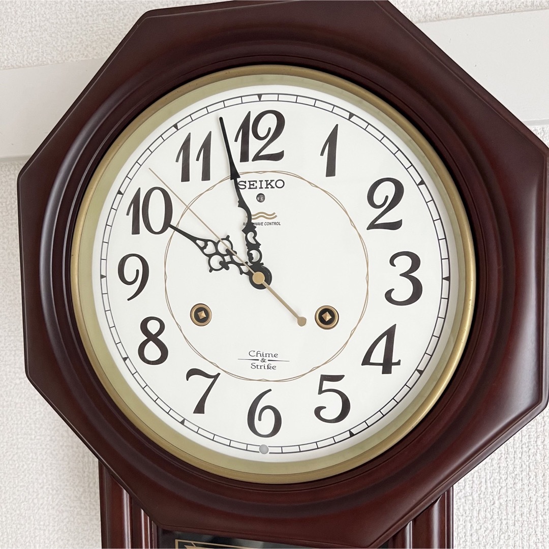 SEIKO セイコー 電波時計 掛け時計 振り子時計 RQ205B 八角尾長 | www