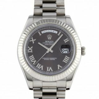 ロレックス ROLEX デイデイト II 218239 ブラウンローマ文字盤 中古 腕時計 メンズ(腕時計(アナログ))