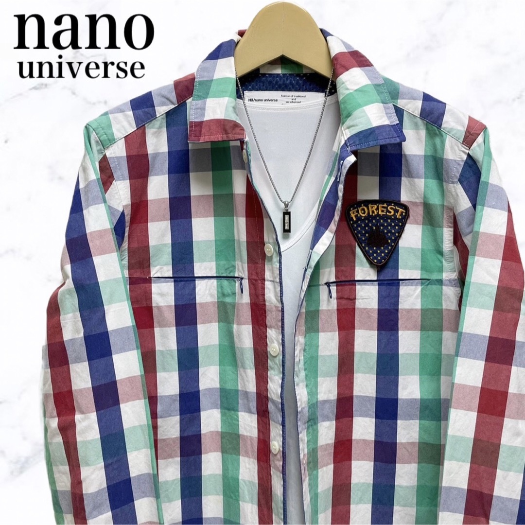 nano・universe nano universe チェックシャツ 長袖シャツ カジュアルシャツの通販 by Hitoshiro｜ナノユニバース ならラクマ